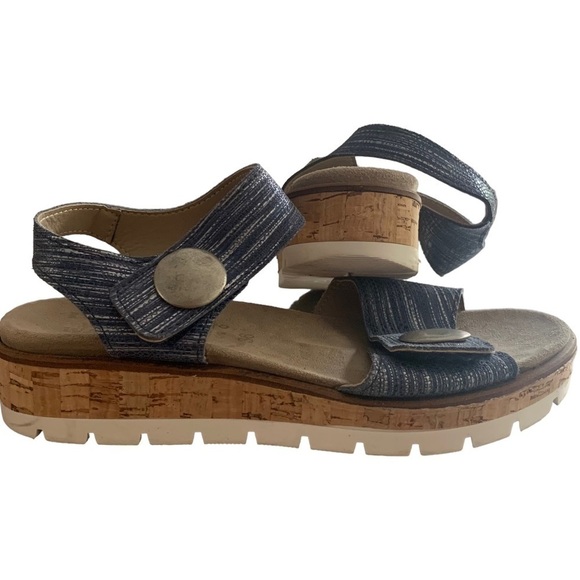 Volks Walker Blue/Silver Velcro Sandal - Picture 3 of 12